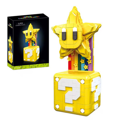 Super Mario Rainbow Stern voll kompatibles Klemmbaustein Set aus 518+ pcs