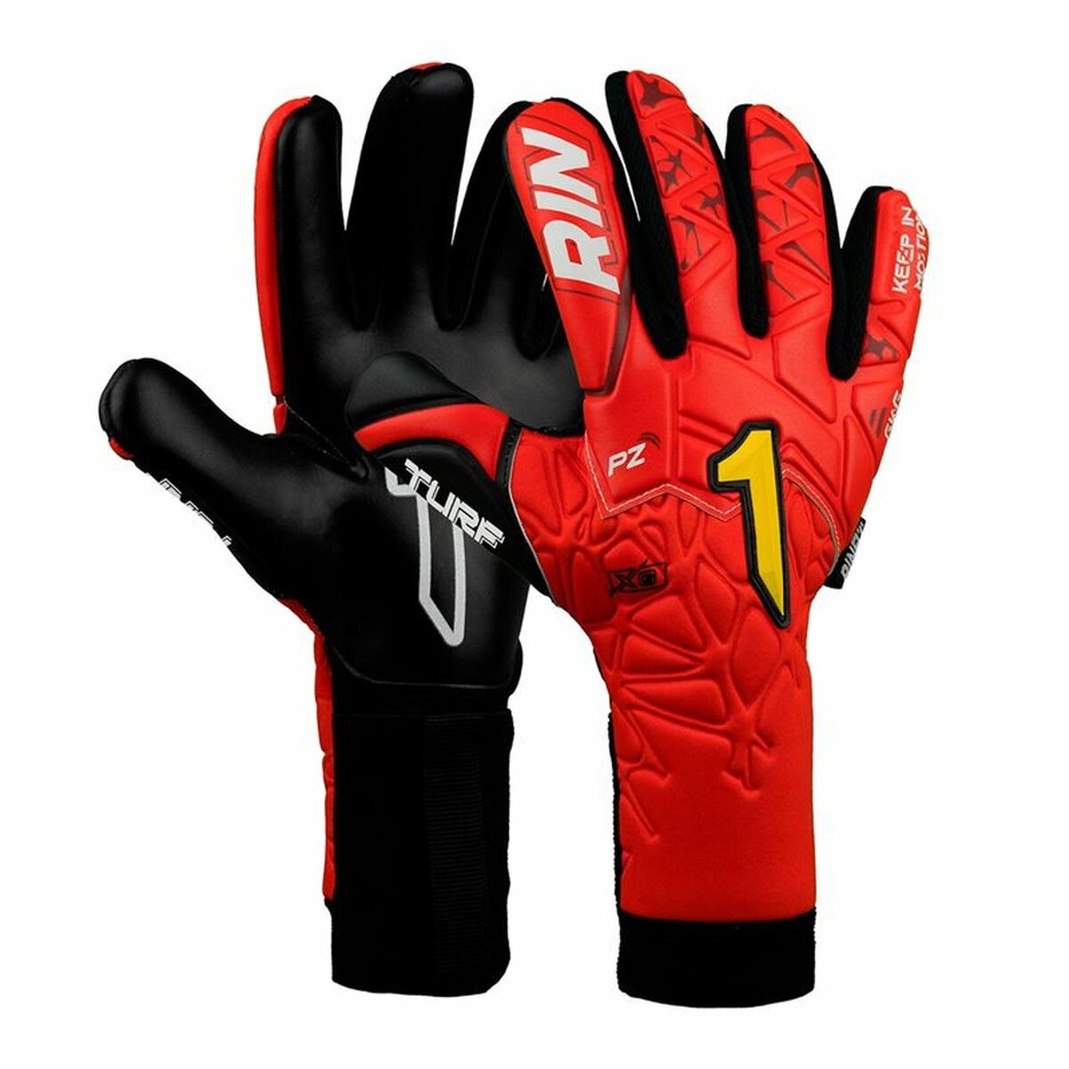 Guanti da Portiere Rinat Xtreme Guard Dominius Turf Rosso Taglia:4
