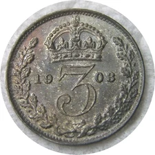 elf Great Britain 3 Pence 1903 King Edward VII