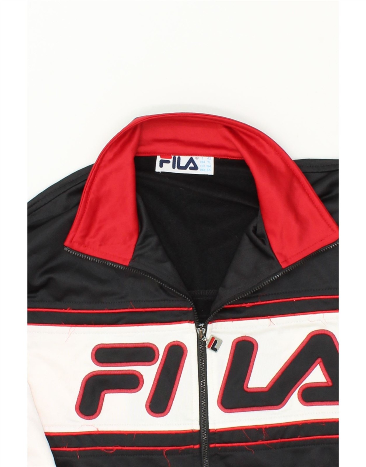 FILA Giacca tuta ragazzo oversize 13 14 anni nero colorblock CG43