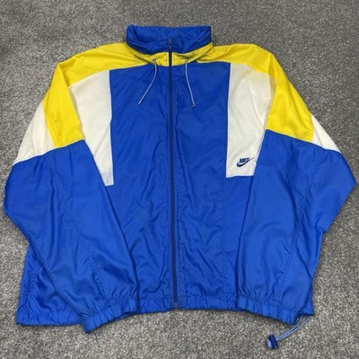 Vintage Nike Jacket Men Large Logo Full Zip Up Swoosh Track Windbreaker 90s Gym