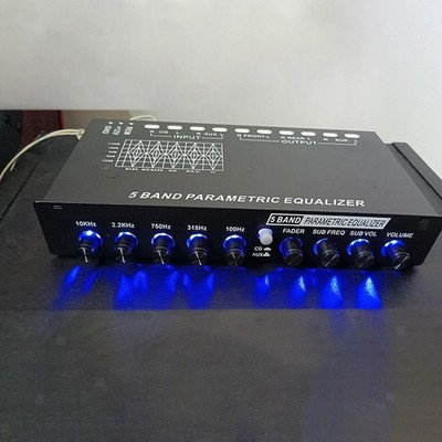 5-Band-Auto-Audio-Equalizer mit CD/AUX-Eingangswahlschalter für Motorräder
