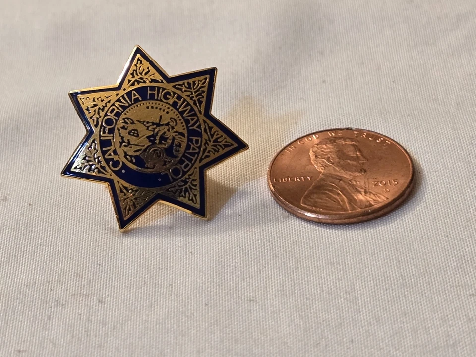 Vintage California Highway Patrol CHP Star Badge Lapel Pin - Image 3 of 3