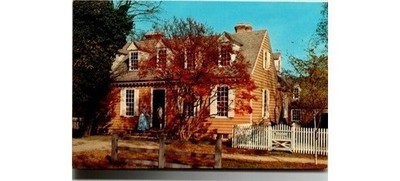 1950s Williamsburg VA James City County Brush-Everard House Chrome Postcard