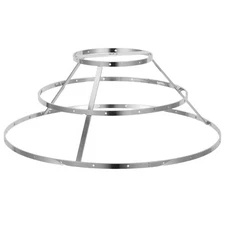  Shell Ceiling Light Accessory Metal Frame Lamp Shade Frame Hoop 3 Layer Iron