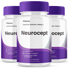 3 Pack Neurocept Nootropic All Natural Formula Brain Supplement 180 Capsules