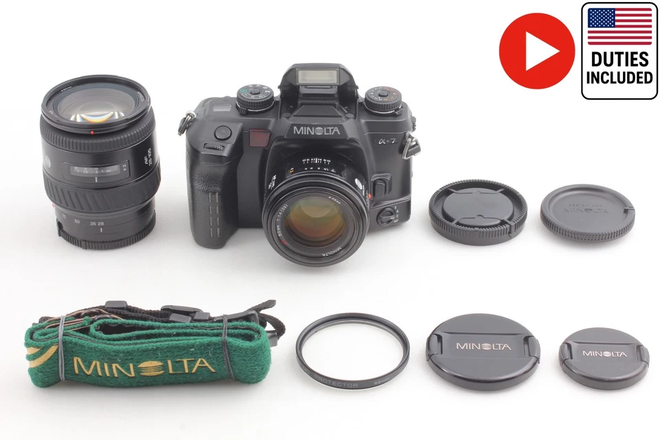 2 Lens[Near MINT] Minolta Dynax Maxxum Alpha α a 7 50mm f1.4 28-105mm From JAPAN - Image 3 of 4