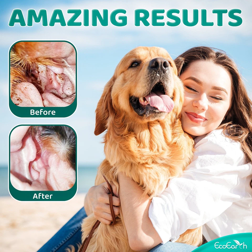 Toallitas limpiadoras de oídos para mascotas, toallitas desechables para dedos para perros y gatos limpieza de oídos Foto 2 de 4