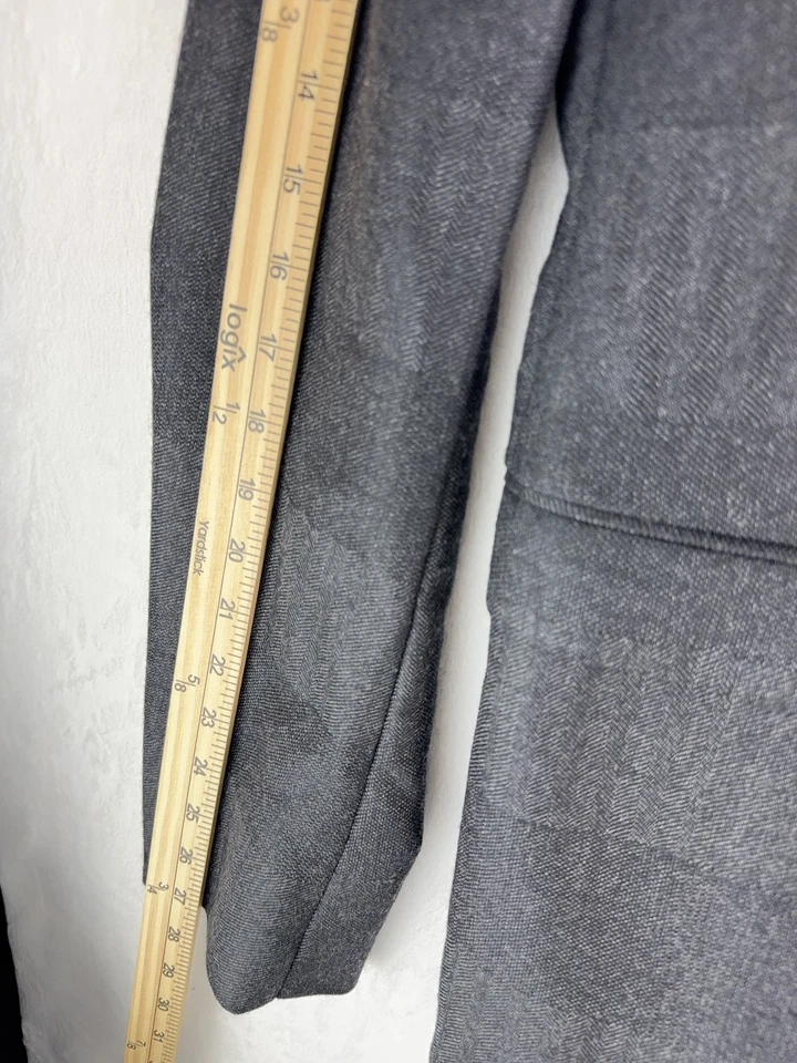 Z Zegna Blazer 男式 52L 灰色羊毛丝绸人字形运动外套夹克意大利 — 第 4/4 张图片