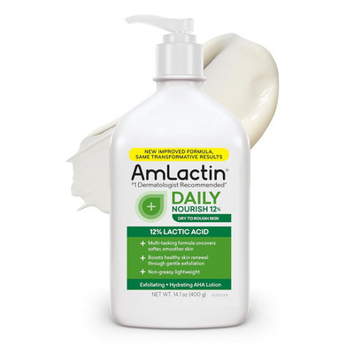 Amlactin Daily Nourish 12% - 14.1 Oz Body Lotion with 12% Lactic Acid - Exfoliat