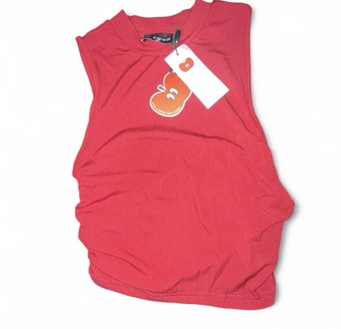 Cider Women’s Small Red Crop Top NWT Cropped Shirt Trendy