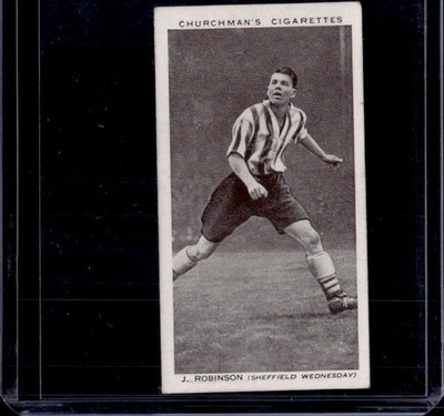 1938 Churchman's Cigarettes J Robinson Sheffield Wednesday    BUY 3 GET 1 FREE
