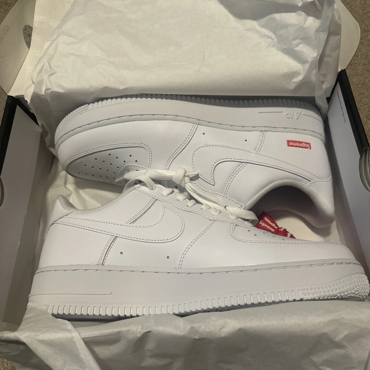 Las mejores ofertas en Nike Air Force 1 x Supreme Low Box Logo