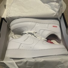 Nike Air Force 1 x Supreme Low Box Logo - White for Sale