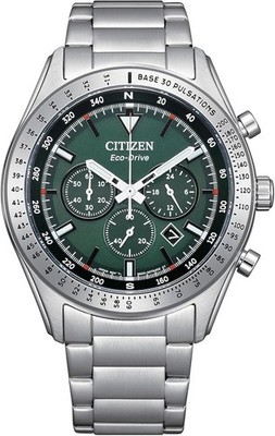Citizen Men's Weekender Eco-Drive Chronograph Green Dial 43mm