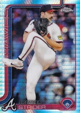 SPENCER STRIDER TOPPS CHROME PRISM REFRACTOR ATLANTA BRAVES #46 2025 25