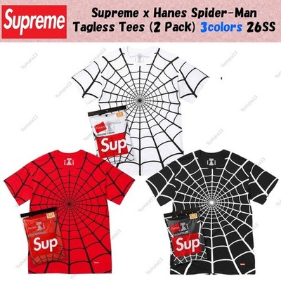 Supreme x Hanes Spider-Man Tagless Tees (2 Pack) 3colors 26SS