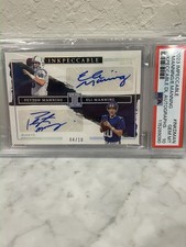 POP1 PEYTON ELI MANNING PSA 10 2023 PANINI IMPECCABLE INKPECCABLE DUAL AUTO 4/10