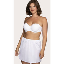 Vanity Fair Women's L Everyday Layers Single Slit Star White Half Slip OS35-10