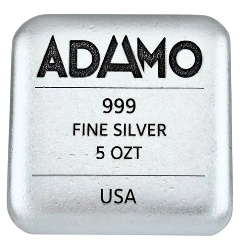 5 ozt 999 Fine Silver Bar - Liquid Texture - Adamo