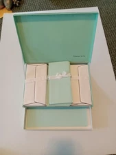 Vintage Tiffany & Co Stationery Set Tiffany Blue Paper Original Folding Box. 