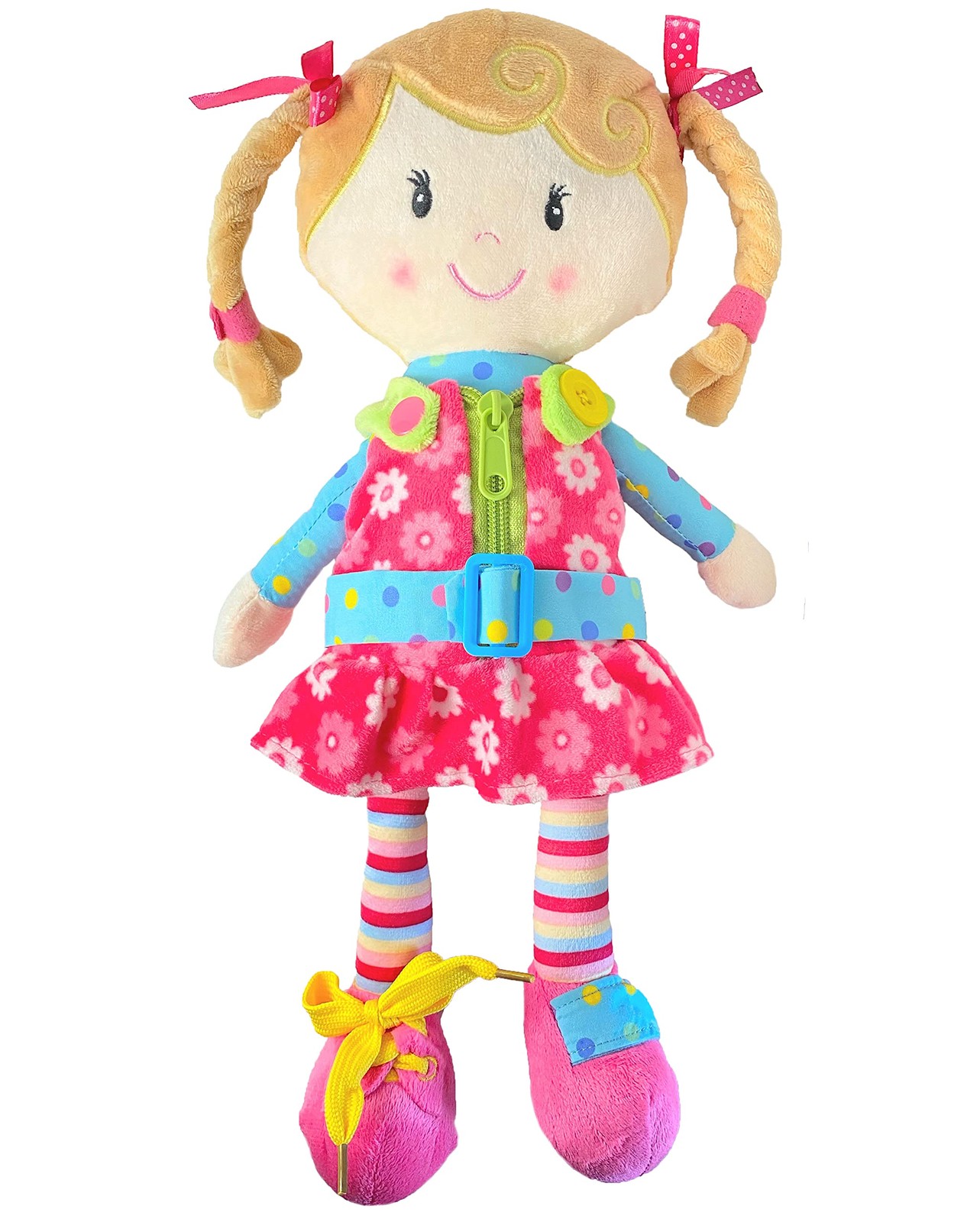 Sugar Snap Plush Learn to Dress Doll for Toddlers - 15" - for 2 Year Old Girl...