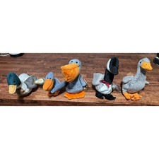 Five TY Beanie Baby Birds: Scoop (2), Loosy, Jake & Honks
