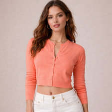 J.Crew Featherweight 100 cashmere Cardigan Sweater Women  s S Pink Button Front