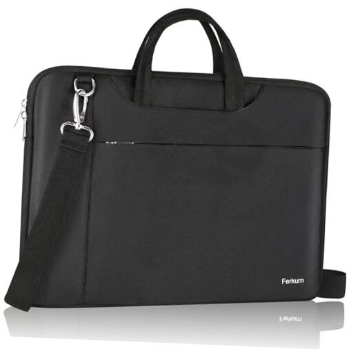 15.6 Inch Laptop Sleeve Case Shoulder Bag for 14-15.6 Inch Notebook Black