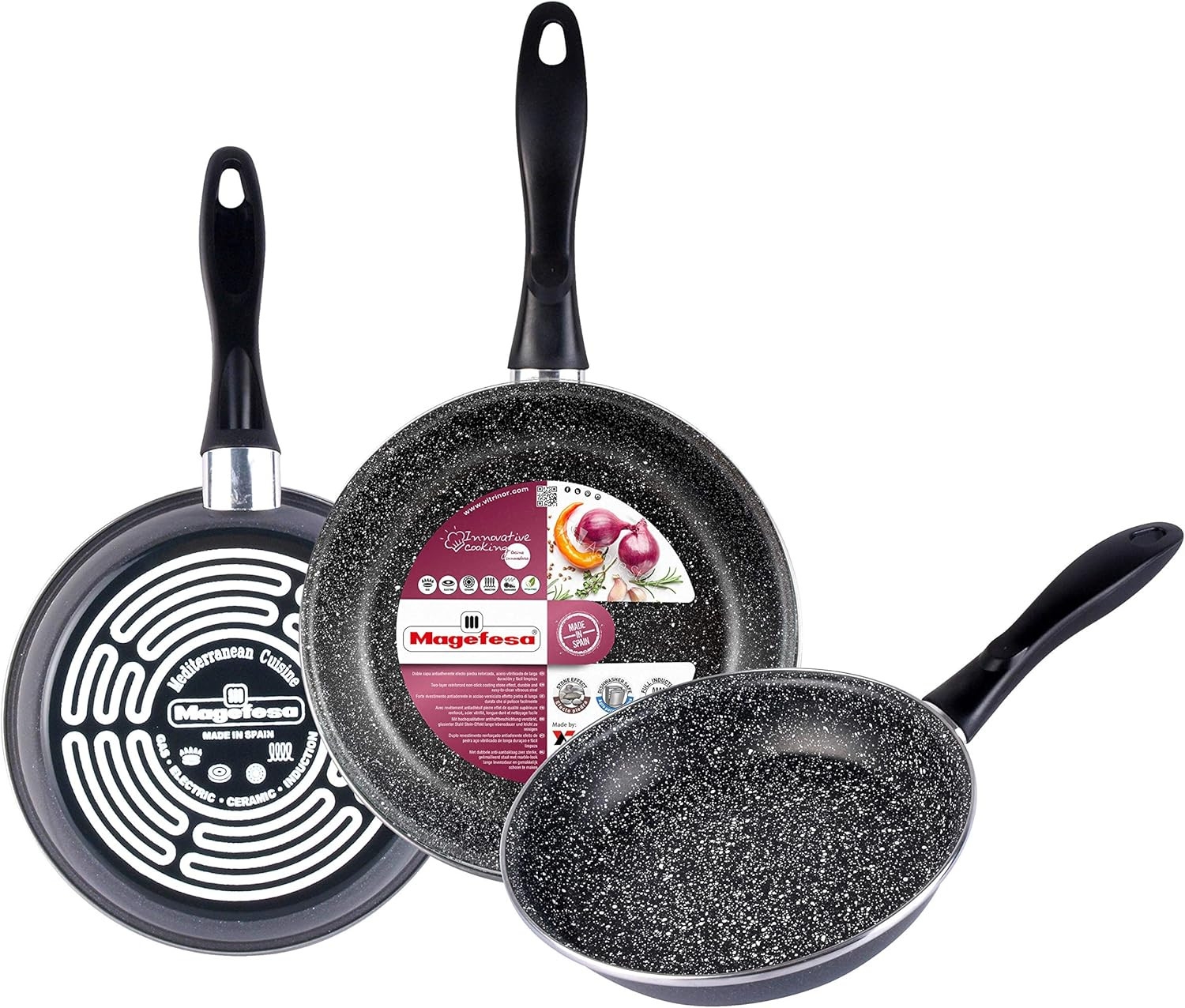 Set Padelle Economiche e Durature Magefesa K2 Gransasso 3 Pezzi