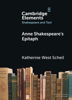 Katherine West Scheil | Anne Shakespeare's Epitaph | Taschenbuch | Englisch