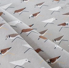 Charley Harper Coastal Vol 2 Sanderlings, Bird, Birds Fabric Organic Cot BTY