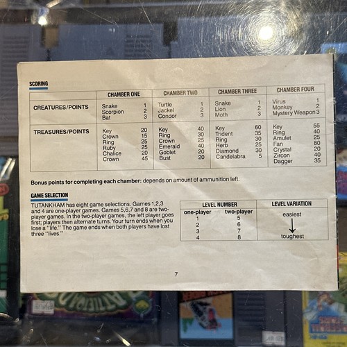 Tutankham • Atari 2600 Game + Manual (1983) Konami • Tutankhamen - Picture 7 of 7