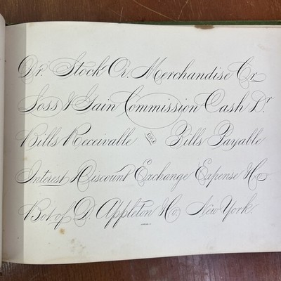 Antique Gems Of Penmanship Williams And Packard 1866 Calligraphy