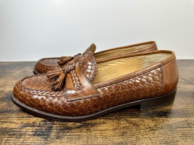Johnston & Murphy Slip-on Loafers Woven Leather With Tassle  display picture 3