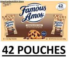 42 PACK -Famous Amos Chocolate Chip Cookies 2 Oz Total 84 Oz LOWEST PRICES
