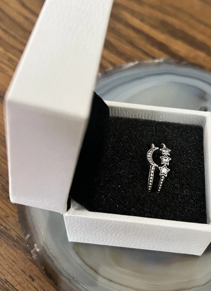 Anillos Pandora Plata de Ley 925 Estrella Celestial/Luna Foto 2 de 4