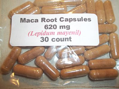Maca Root Powder Capsules (Lepidum mayenil) 620 mg.  30 count