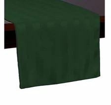 Ultimate Textile Poly Stripe 54-Inch Table Runner in Forest 
