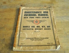 VINTAGE ORIGINAL 1948 Continental A50/A65/A75/A80 Overhaul & Service Manual