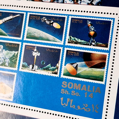 Somali 1970 MNH Space Team Stamps Mi €42.00 Block # 1 - Picture 2 of 5
