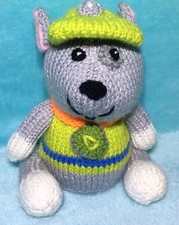 KNITTING PATTERN - Rocky inspired choc orange cover / 16 cms Paw Patrol toy