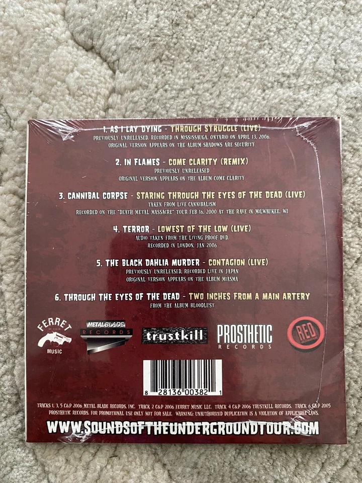 Sounds of the Underground Tour 2006: Live & Rare PROMO CD (2006) -- NEW! SEALED! Foto 2 de 4