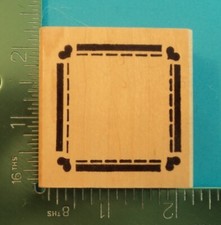 STITCHED HEART FRAME Rubber Stamp by Darcie Hunter