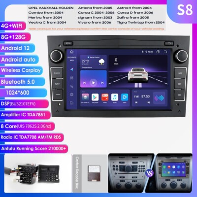 4G LTE Android Autoradio GPS Navi Carplay Für Opel Astra H Corsa C D Zafira 128G