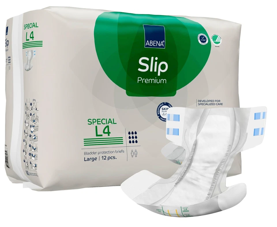 Pañales Abena de diseño clásico para adultos, calzoncillos para incontinencia premium sin cordones, 48 quilates Foto 2 de 4