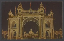 AOP India vintage color postcard Palace, Front Gate Mysore