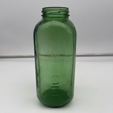 Vintage Green Glass 32oz Water Juice Bottle No Lid - 5918