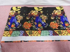 Halloween Plastic Tablecloth Cover - Never Used - Scarecrows - 54" x 108"
