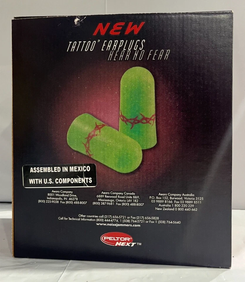 Peltor CORDED NRR 32 Reducción de Ruido Rango de Disparo Tapones para los Oídos Desechables 100 PR Foto 3 de 4